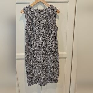 Calvin Klein Black and White Patterned Dress